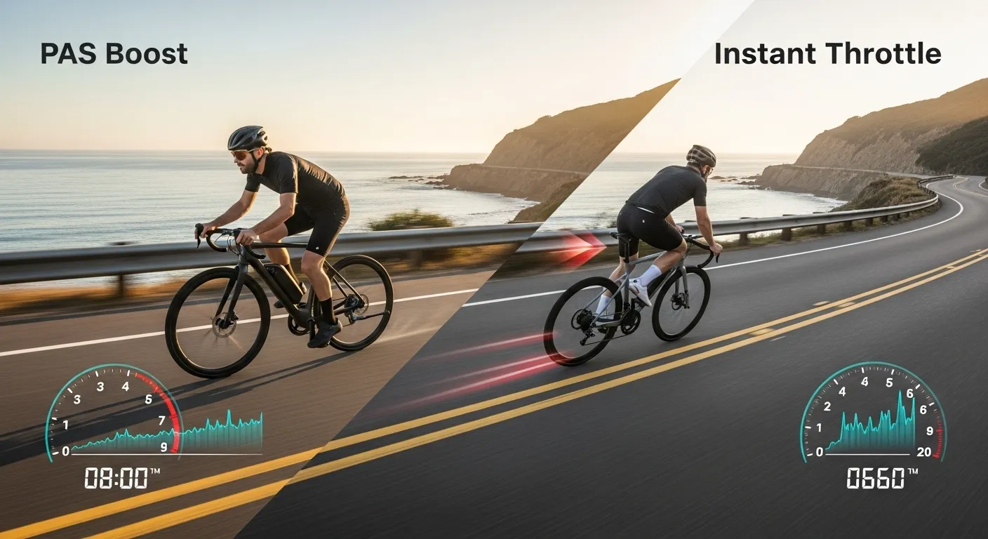 Speed and Acceleration: PAS Boost vs Instant Throttle