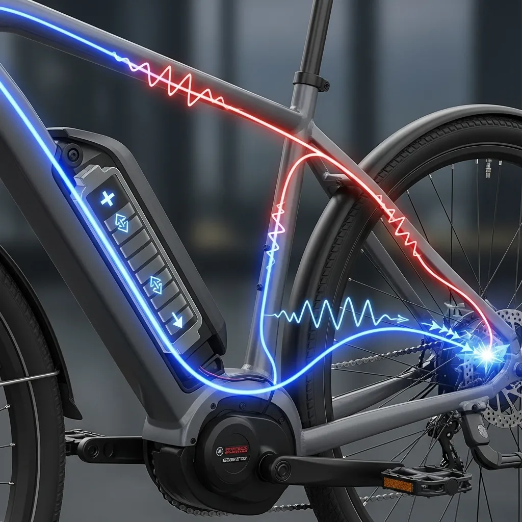 Power flow from battery to motor